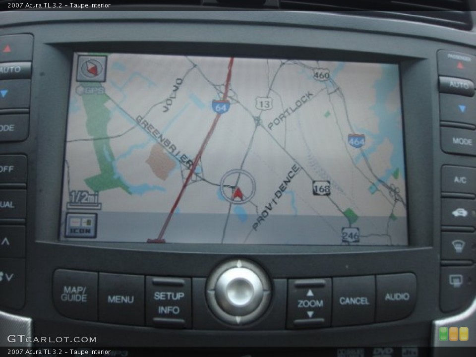 Taupe Interior Navigation for the 2007 Acura TL 3.2 #77454615