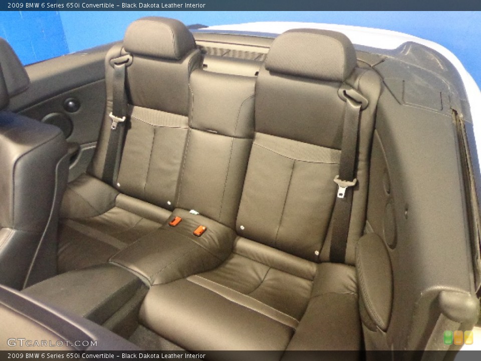Black Dakota Leather Interior Rear Seat for the 2009 BMW 6 Series 650i Convertible #77455032