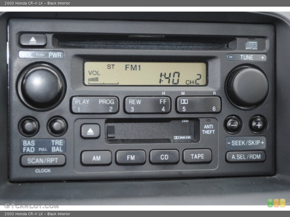 Black Interior Audio System for the 2003 Honda CR-V LX #77455502