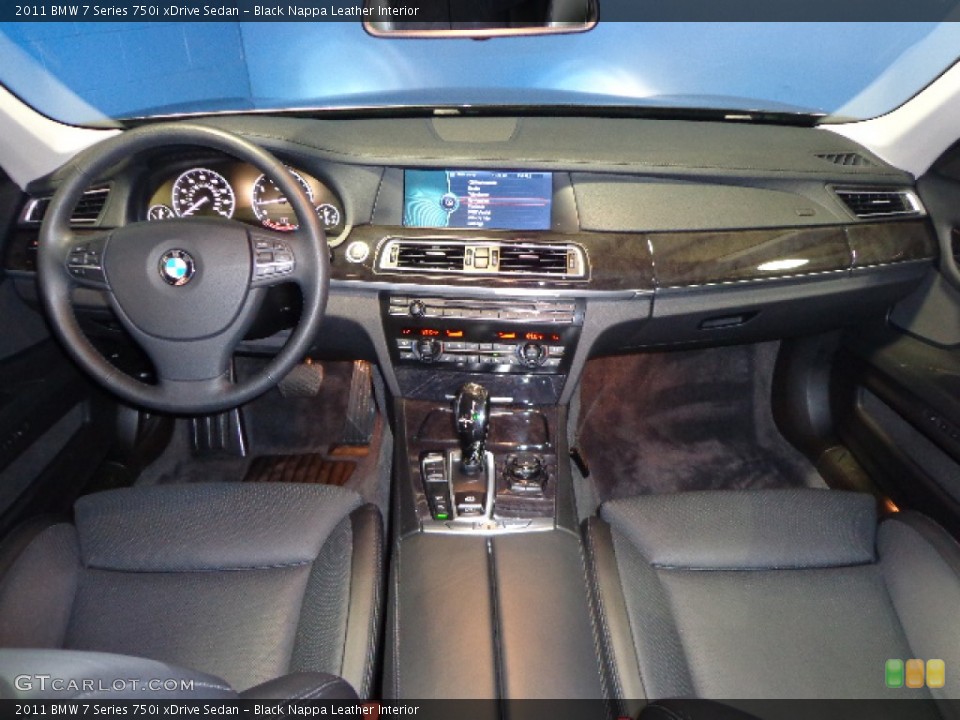 Black Nappa Leather Interior Dashboard for the 2011 BMW 7 Series 750i xDrive Sedan #77455878