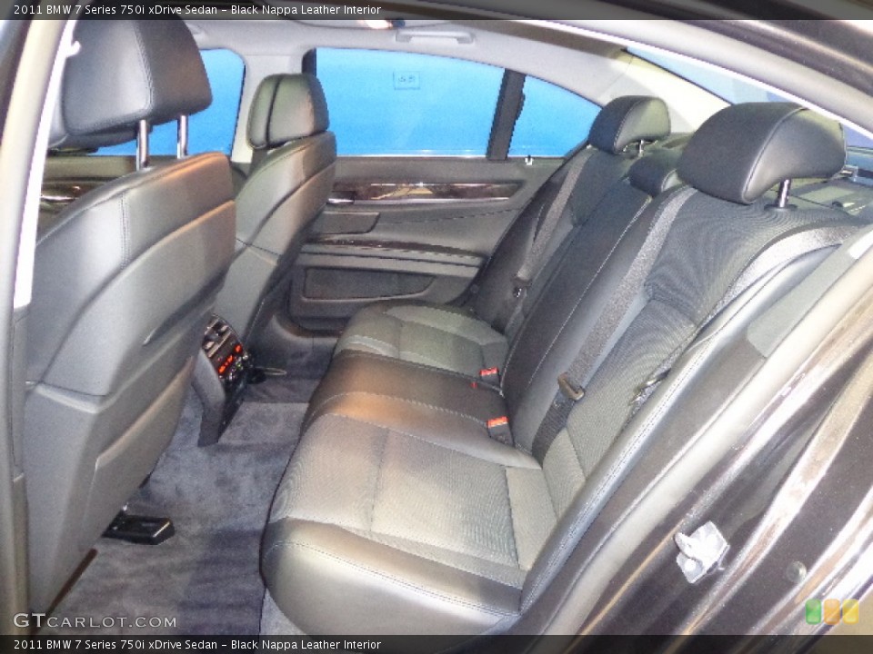 Black Nappa Leather Interior Rear Seat for the 2011 BMW 7 Series 750i xDrive Sedan #77456112