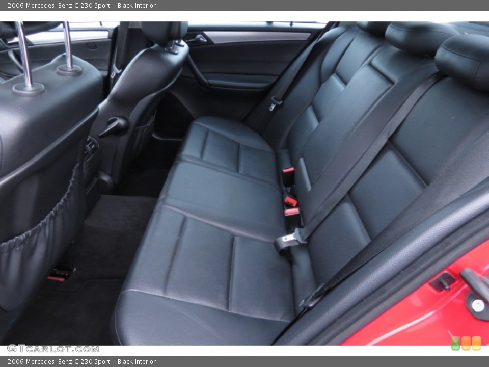 Black Interior Rear Seat for the 2006 Mercedes-Benz C 230 Sport #77456226
