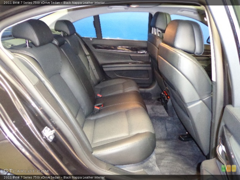 Black Nappa Leather Interior Rear Seat for the 2011 BMW 7 Series 750i xDrive Sedan #77456232