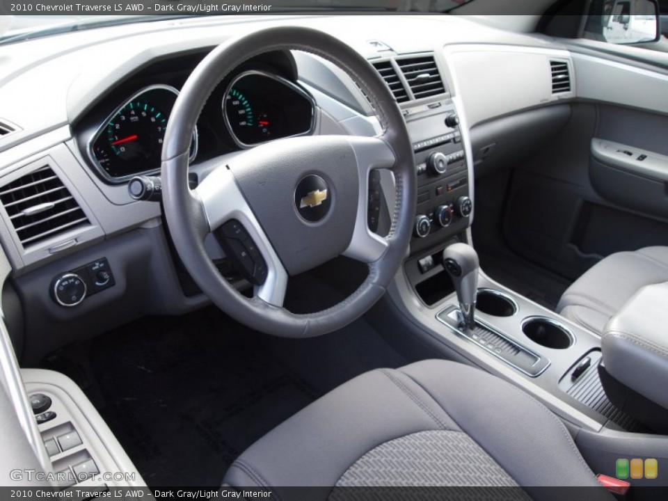 Dark Gray/Light Gray Interior Prime Interior for the 2010 Chevrolet Traverse LS AWD #77456376