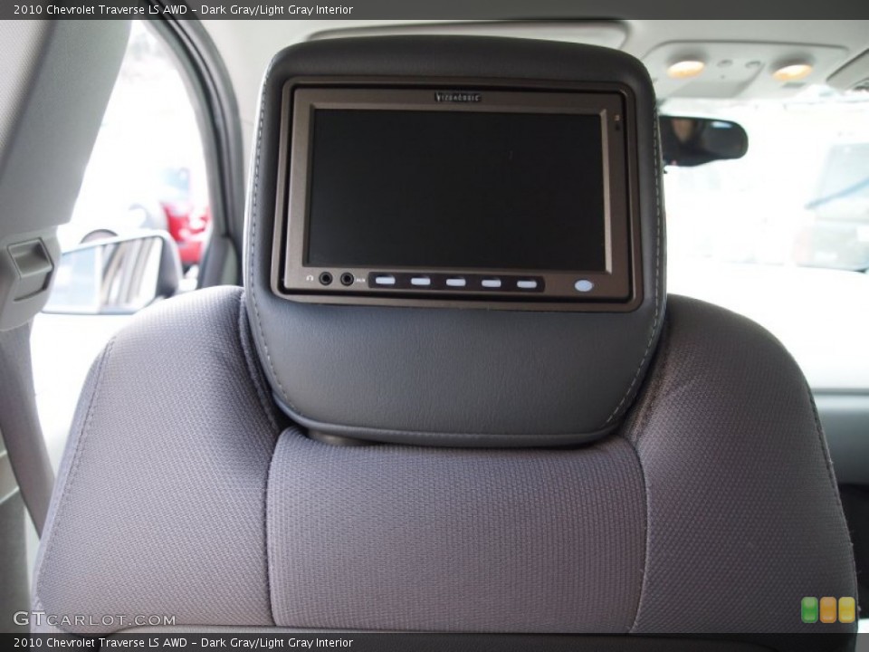Dark Gray/Light Gray Interior Entertainment System for the 2010 Chevrolet Traverse LS AWD #77456645
