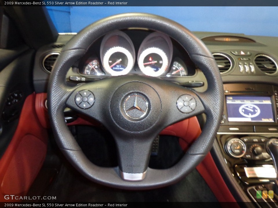 Red Interior Steering Wheel for the 2009 Mercedes-Benz SL 550 Silver Arrow Edition Roadster #77457177