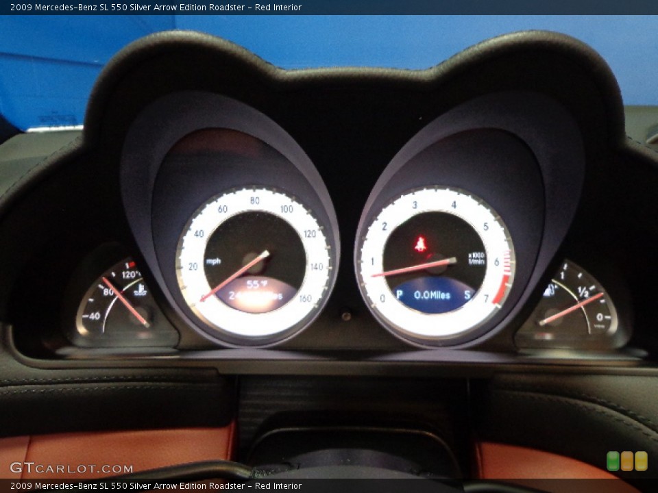 Red Interior Gauges for the 2009 Mercedes-Benz SL 550 Silver Arrow Edition Roadster #77457213