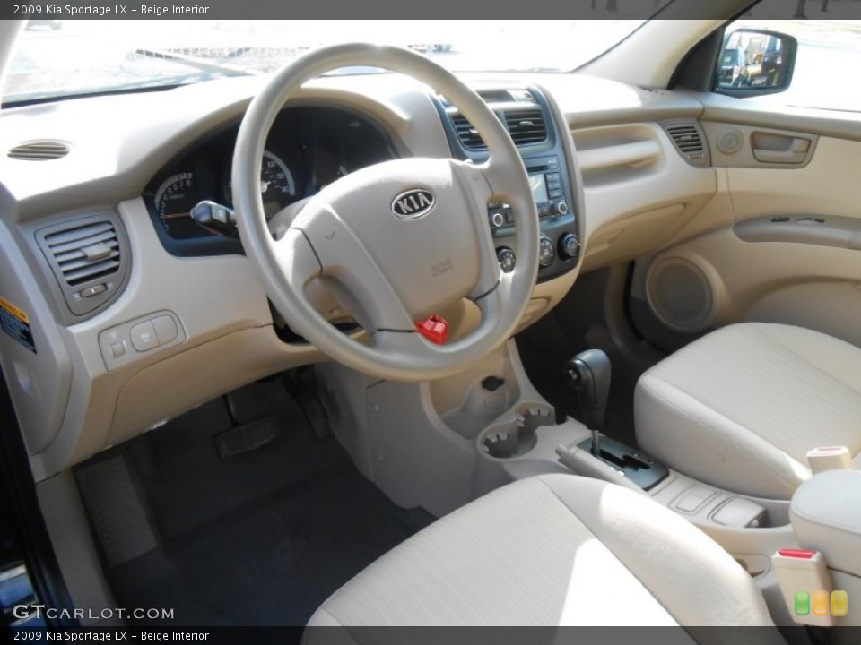 Beige Interior Prime Interior for the 2009 Kia Sportage LX #77457462