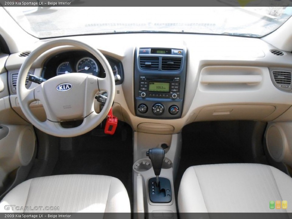 Beige Interior Dashboard for the 2009 Kia Sportage LX #77457628