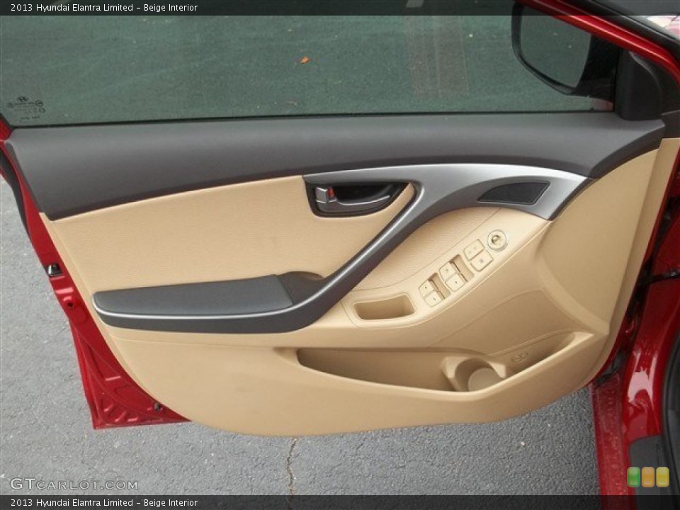 Beige Interior Door Panel for the 2013 Hyundai Elantra Limited #77457915
