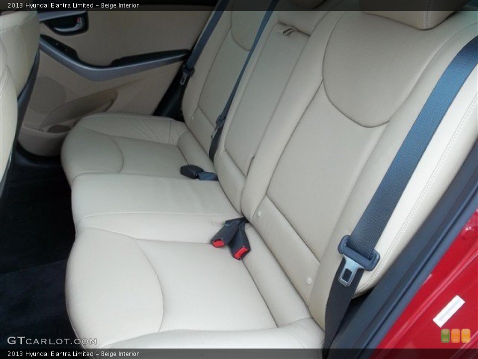 Beige Interior Rear Seat for the 2013 Hyundai Elantra Limited #77457975