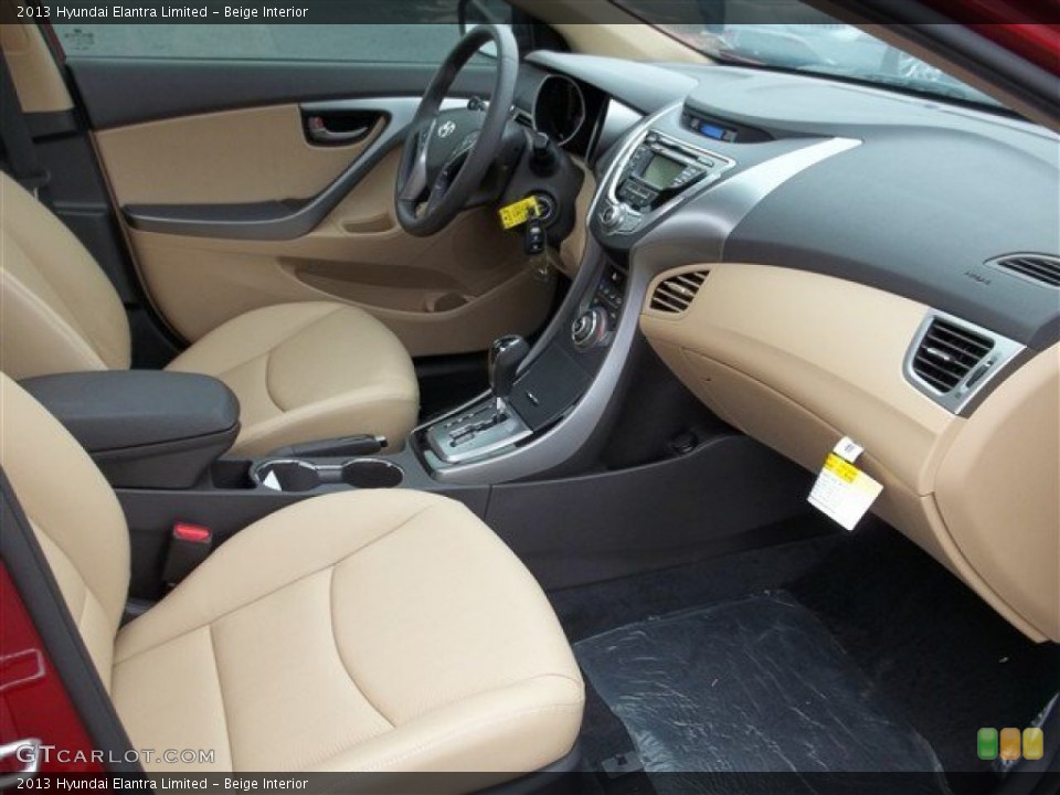 Beige Interior Photo for the 2013 Hyundai Elantra Limited #77458017
