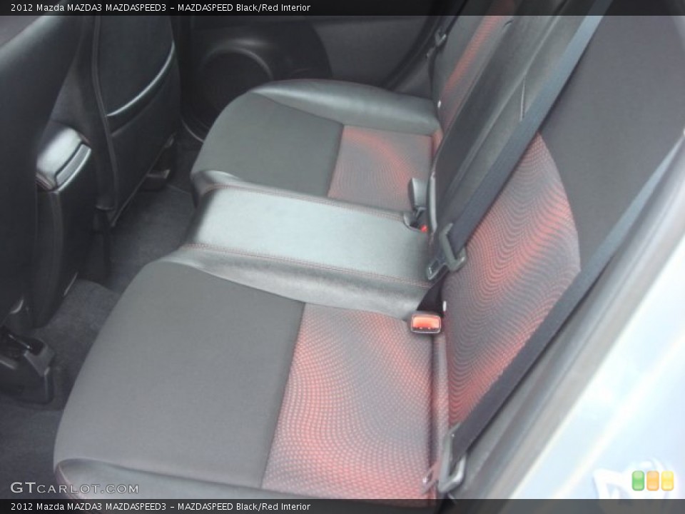 MAZDASPEED Black/Red Interior Rear Seat for the 2012 Mazda MAZDA3 MAZDASPEED3 #77458902