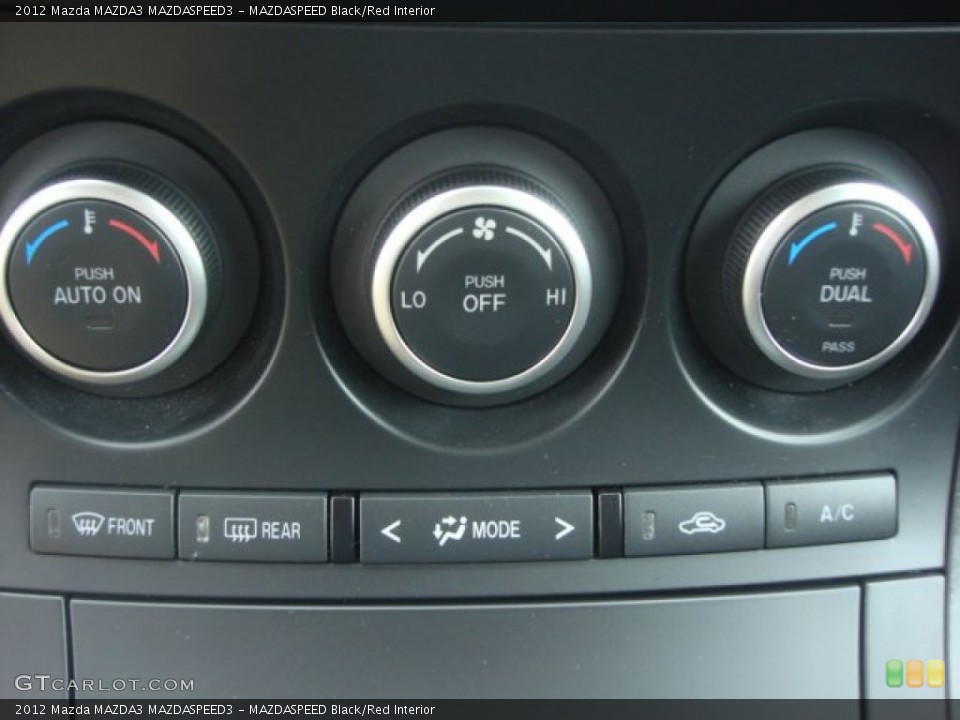 MAZDASPEED Black/Red Interior Controls for the 2012 Mazda MAZDA3 MAZDASPEED3 #77459052