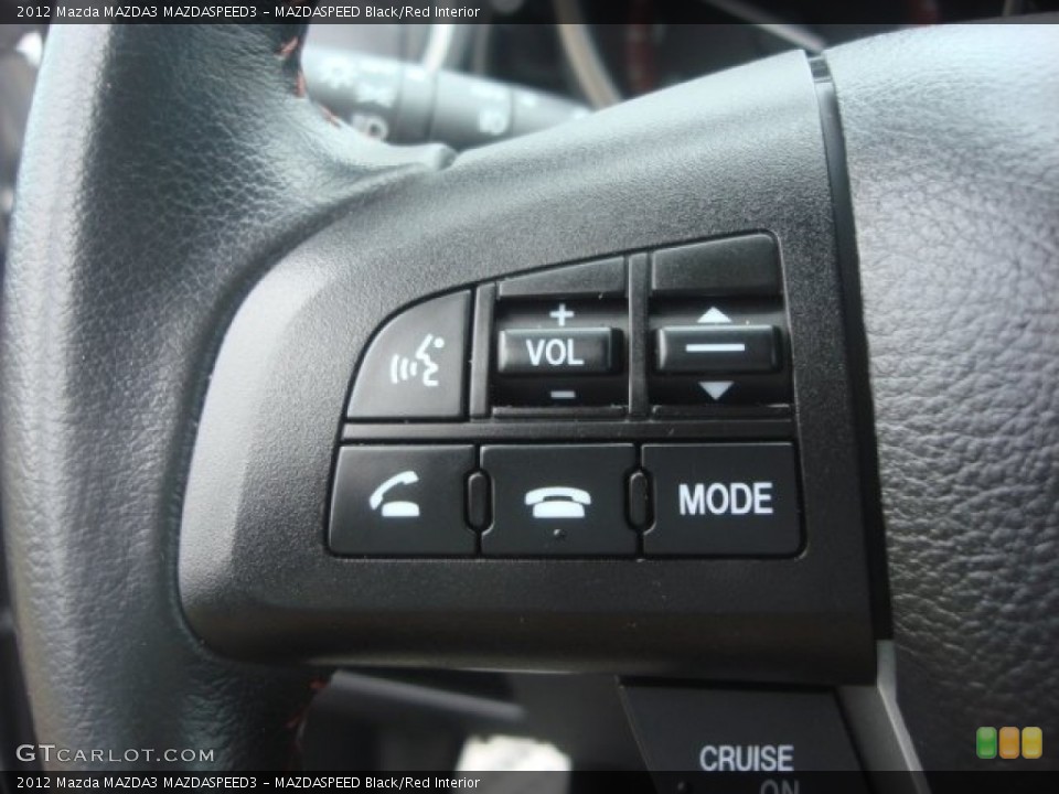 MAZDASPEED Black/Red Interior Controls for the 2012 Mazda MAZDA3 MAZDASPEED3 #77459136
