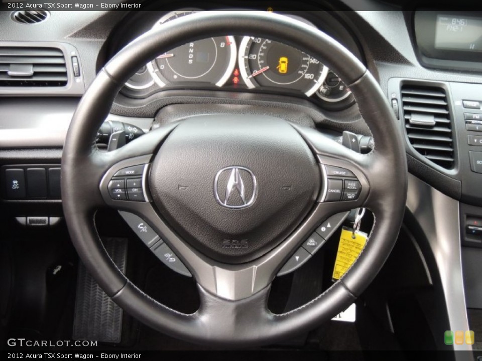 Ebony Interior Steering Wheel for the 2012 Acura TSX Sport Wagon #77459142