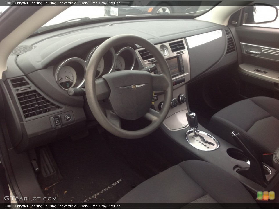 Dark Slate Gray Interior Prime Interior for the 2009 Chrysler Sebring Touring Convertible #77459409