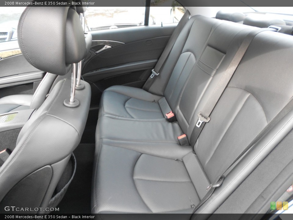 Black Interior Rear Seat for the 2008 Mercedes-Benz E 350 Sedan #77461050
