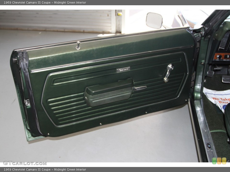 Midnight Green Interior Door Panel for the 1969 Chevrolet Camaro SS Coupe #77462112