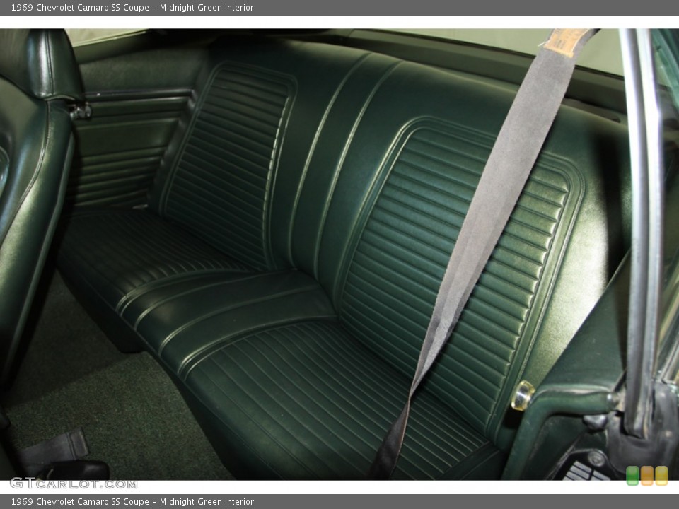 Midnight Green Interior Rear Seat For The 1969 Chevrolet
