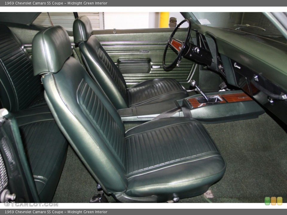 Midnight Green Interior Photo for the 1969 Chevrolet Camaro SS Coupe #77462609