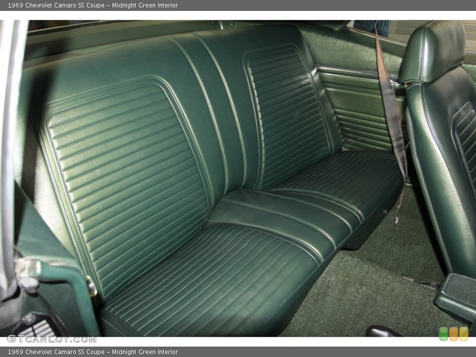 Midnight Green Interior Rear Seat for the 1969 Chevrolet Camaro SS Coupe #77462690
