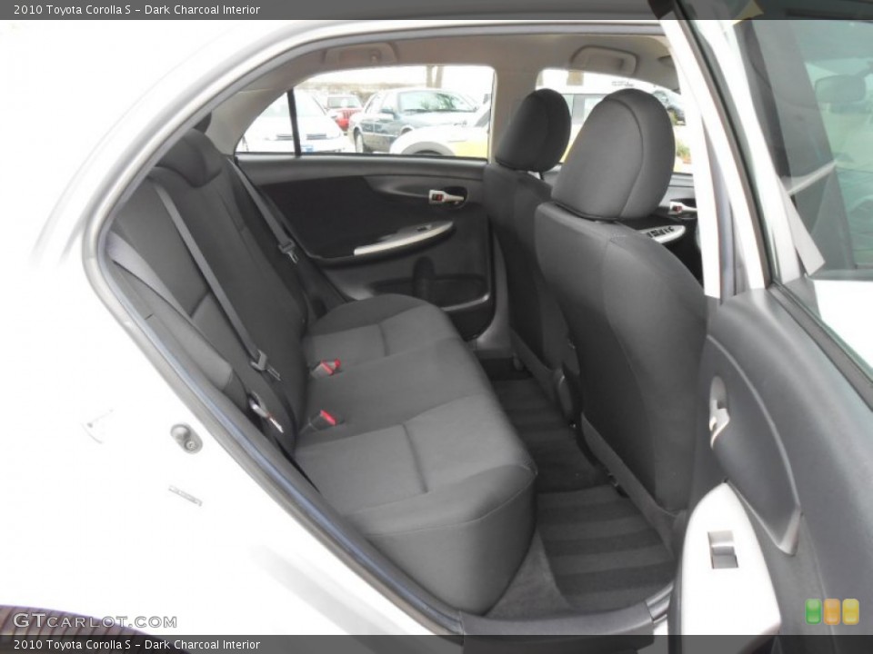 Dark Charcoal Interior Rear Seat for the 2010 Toyota Corolla S #77465079