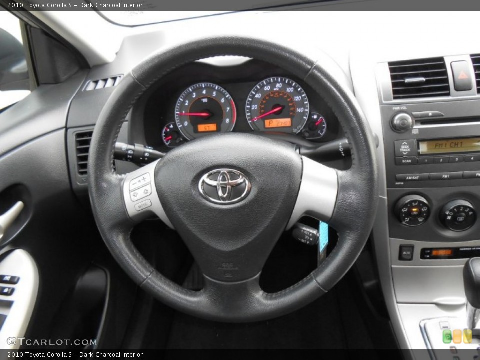 Dark Charcoal Interior Steering Wheel for the 2010 Toyota Corolla S #77465110