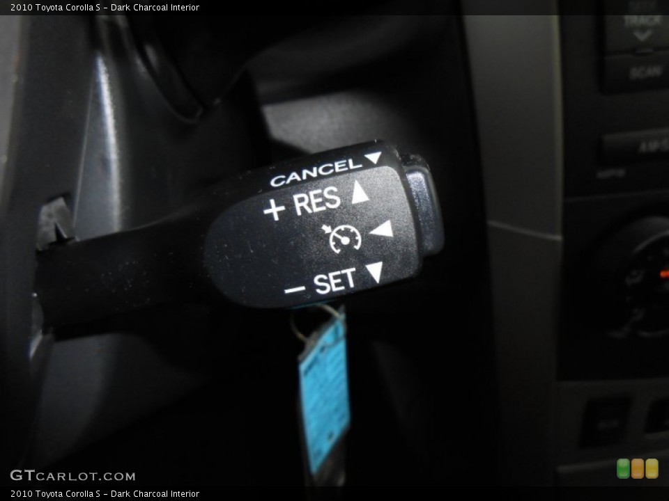 Dark Charcoal Interior Controls for the 2010 Toyota Corolla S #77465256