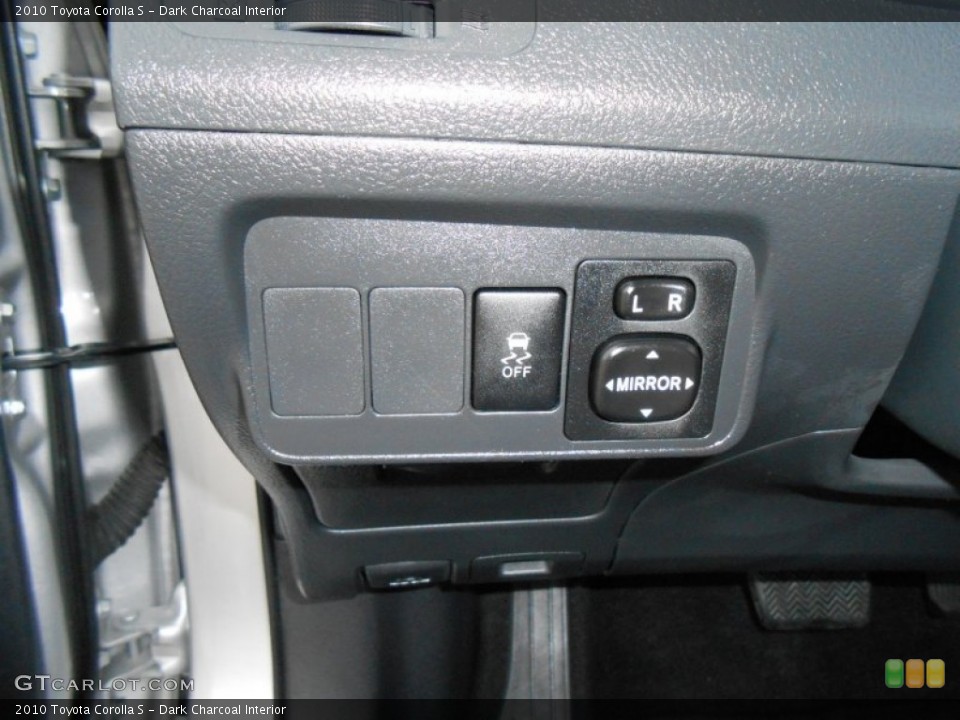 Dark Charcoal Interior Controls for the 2010 Toyota Corolla S #77465267
