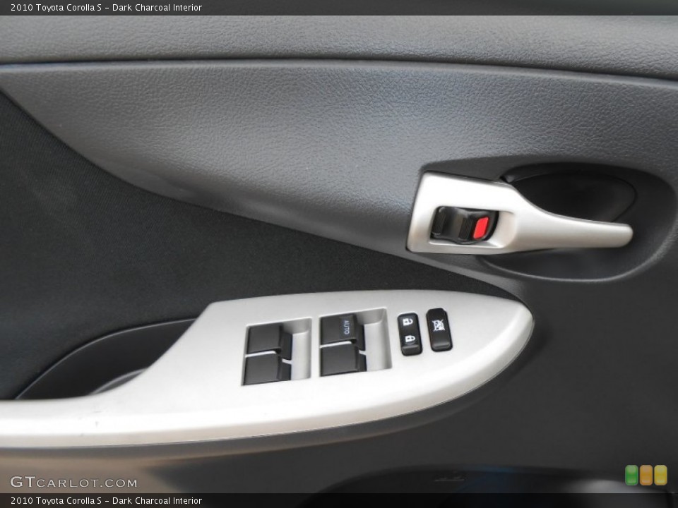Dark Charcoal Interior Controls for the 2010 Toyota Corolla S #77465292