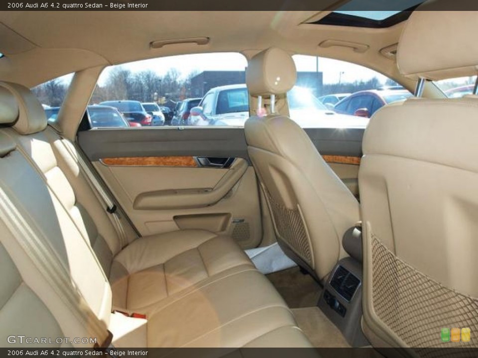 Beige Interior Rear Seat for the 2006 Audi A6 4.2 quattro Sedan #77465525