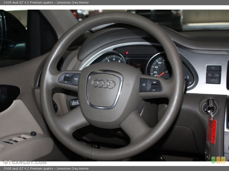 Limestone Grey Interior Steering Wheel for the 2008 Audi Q7 4.2 Premium quattro #77466480