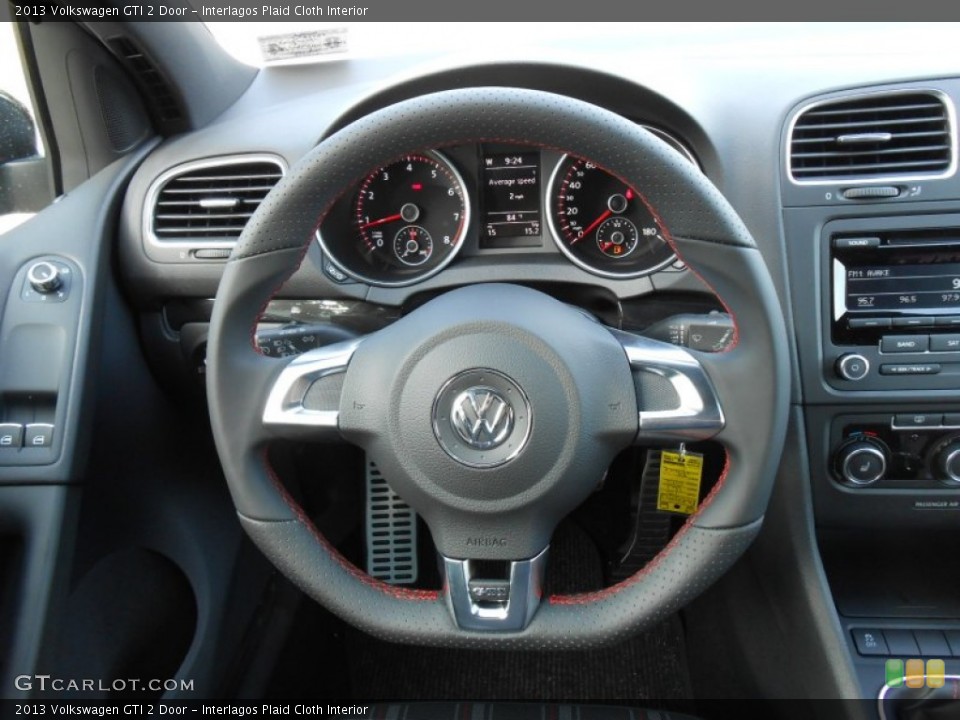 Interlagos Plaid Cloth Interior Steering Wheel for the 2013 Volkswagen GTI 2 Door #77466804