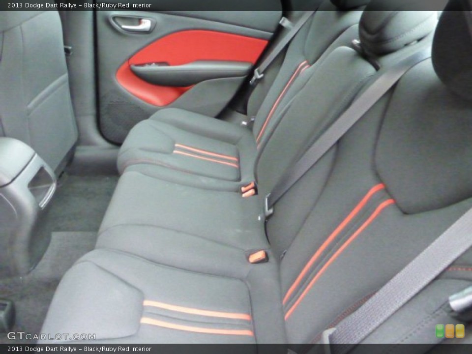 Black/Ruby Red Interior Rear Seat for the 2013 Dodge Dart Rallye #77468513
