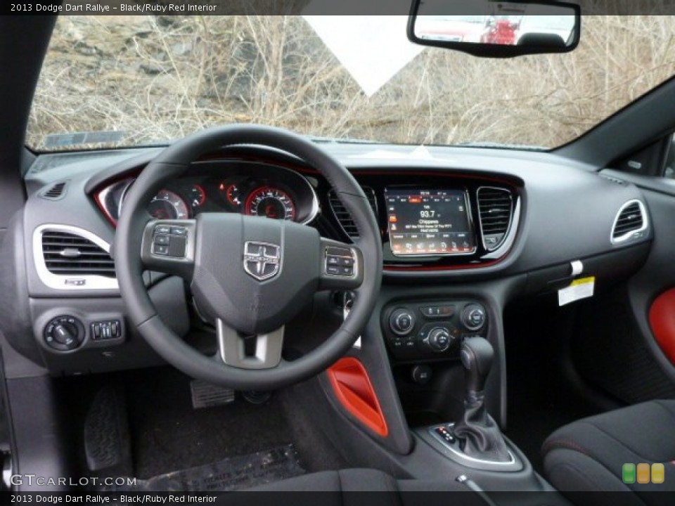 Black/Ruby Red Interior Dashboard for the 2013 Dodge Dart Rallye #77468529