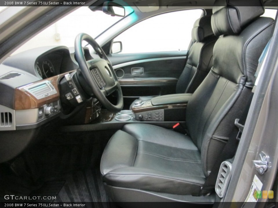 Black Interior Front Seat for the 2008 BMW 7 Series 750Li Sedan #77468667