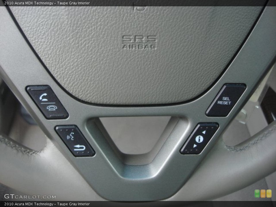 Taupe Gray Interior Controls for the 2010 Acura MDX Technology #77468768