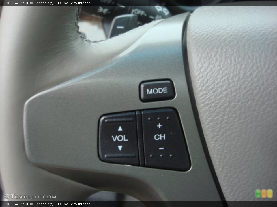 Taupe Gray Interior Controls for the 2010 Acura MDX Technology #77468782