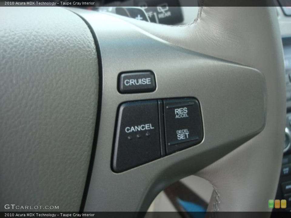 Taupe Gray Interior Controls for the 2010 Acura MDX Technology #77468799