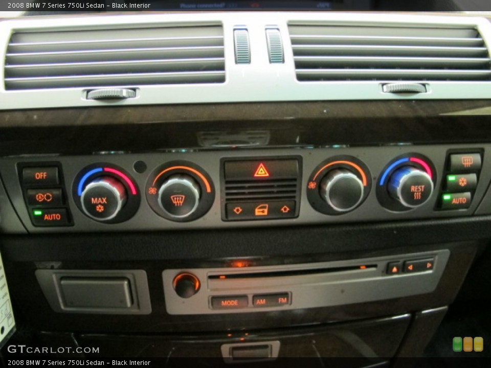 Black Interior Controls for the 2008 BMW 7 Series 750Li Sedan #77468871