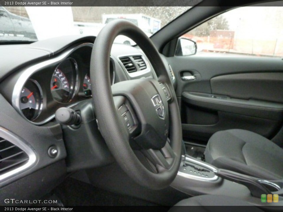 Black Interior Steering Wheel for the 2013 Dodge Avenger SE #77468913