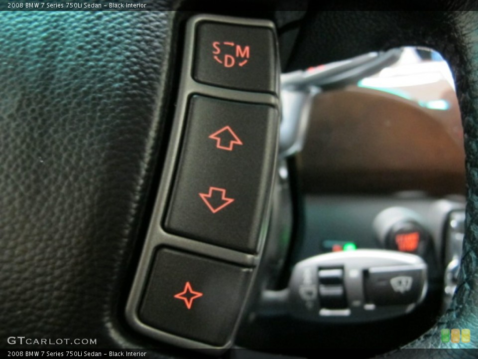 Black Interior Controls for the 2008 BMW 7 Series 750Li Sedan #77468975