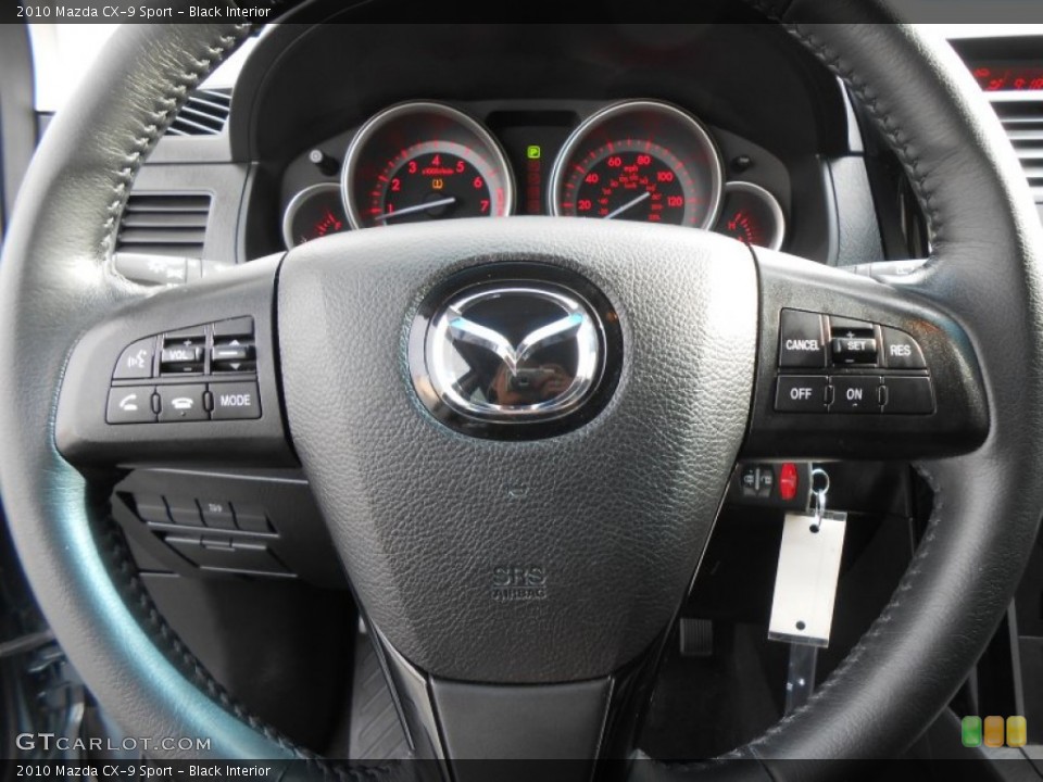 Black Interior Steering Wheel for the 2010 Mazda CX-9 Sport #77469562