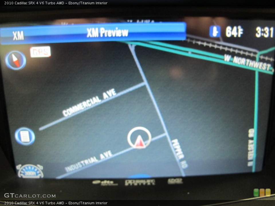 Ebony/Titanium Interior Navigation for the 2010 Cadillac SRX 4 V6 Turbo AWD #77470186