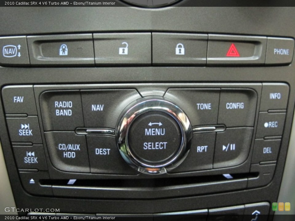 Ebony/Titanium Interior Controls for the 2010 Cadillac SRX 4 V6 Turbo AWD #77470254