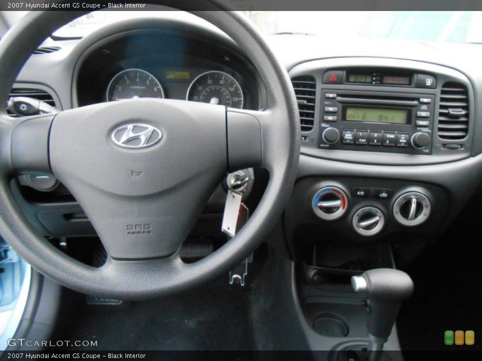 Black Interior Dashboard for the 2007 Hyundai Accent GS Coupe #77470589