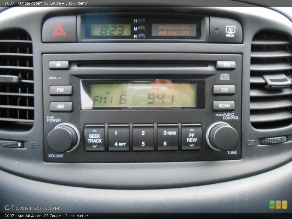 Black Interior Audio System for the 2007 Hyundai Accent GS Coupe #77470615