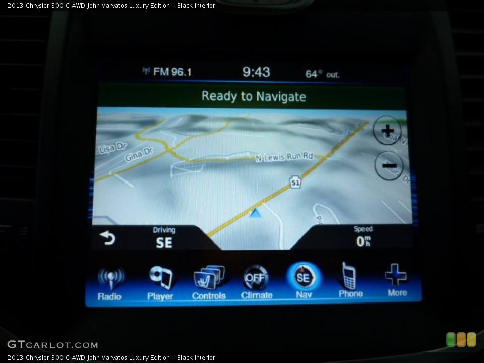 Black Interior Navigation for the 2013 Chrysler 300 C AWD John Varvatos Luxury Edition #77470863