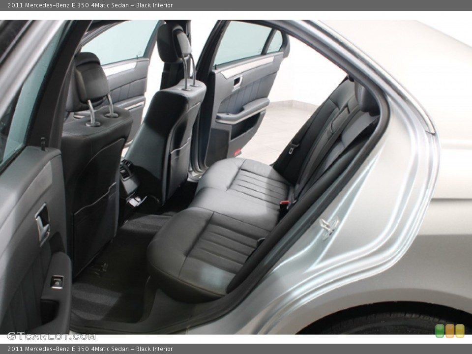 Black Interior Rear Seat for the 2011 Mercedes-Benz E 350 4Matic Sedan #77472108
